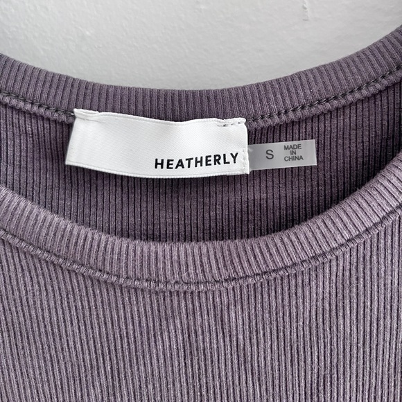 HEATHERLY Grey Ribbed Bodysuit - Picture 3 of 3